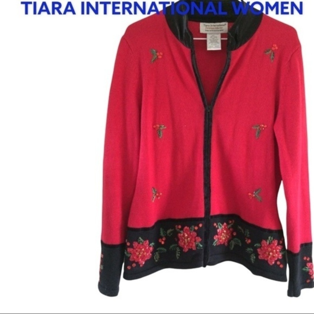 Tiara International Christmas Sweater Size XLarge Get ready for Christmas